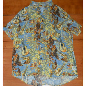 Jimmy Buffett Mens XXL Margaritaville Guitars & Flowers Hawaiian Beach Shirt NEW